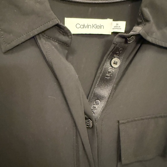 Calvin Klein Women’s Black Silky Fancy Neutral Dress - Picture 3 of 6